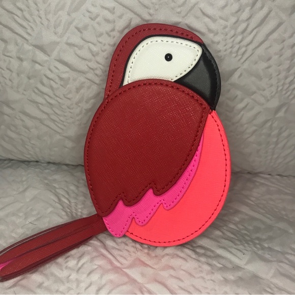 kate spade Handbags - SOLD……..Kate Spade Leather Parrot Coin Purse Bag Novelty